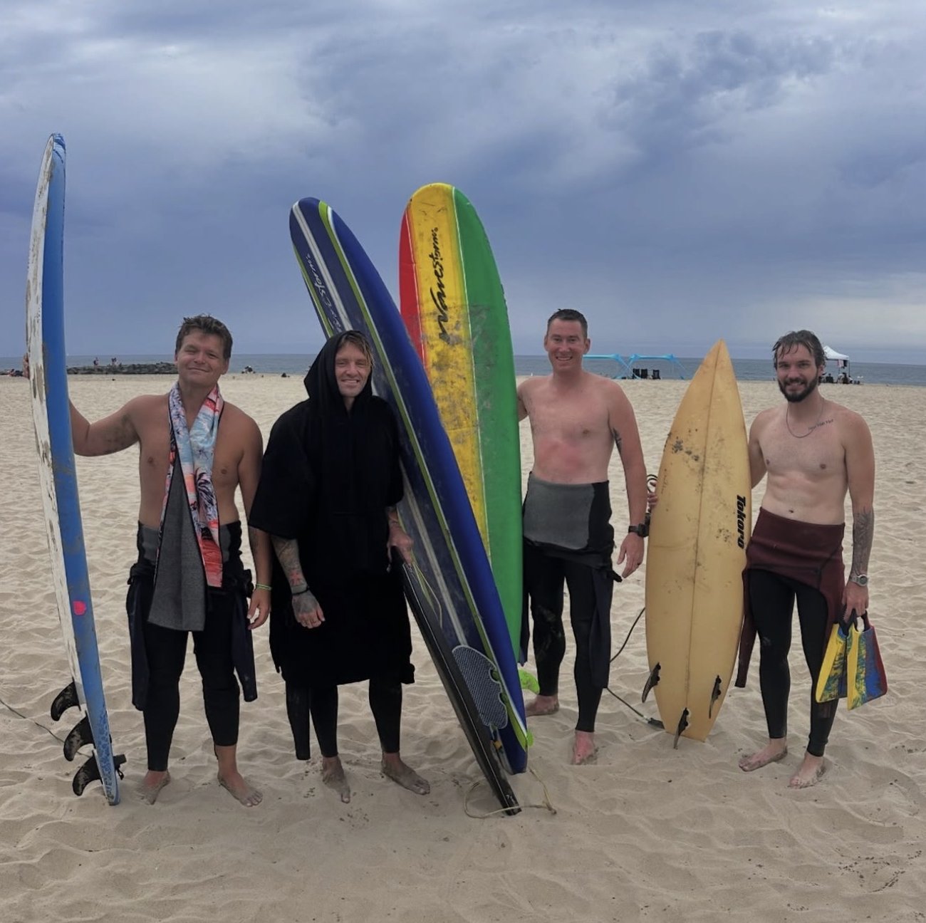 Surf crew with boards